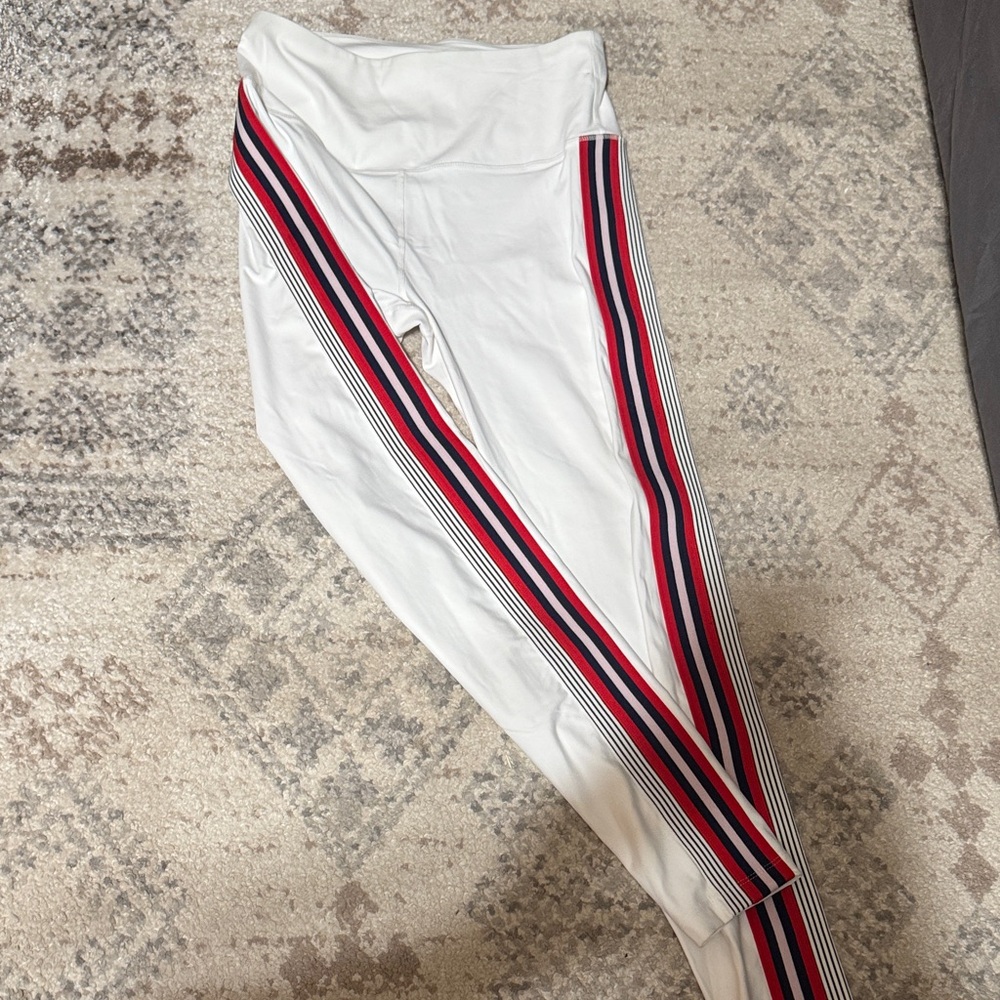 NYLORA White Top with Red and Blue Stripes